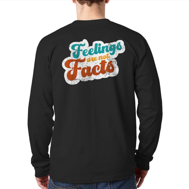 Feelings Are Not Facts Mental Health Awareness Back Print Long Sleeve T-shirt