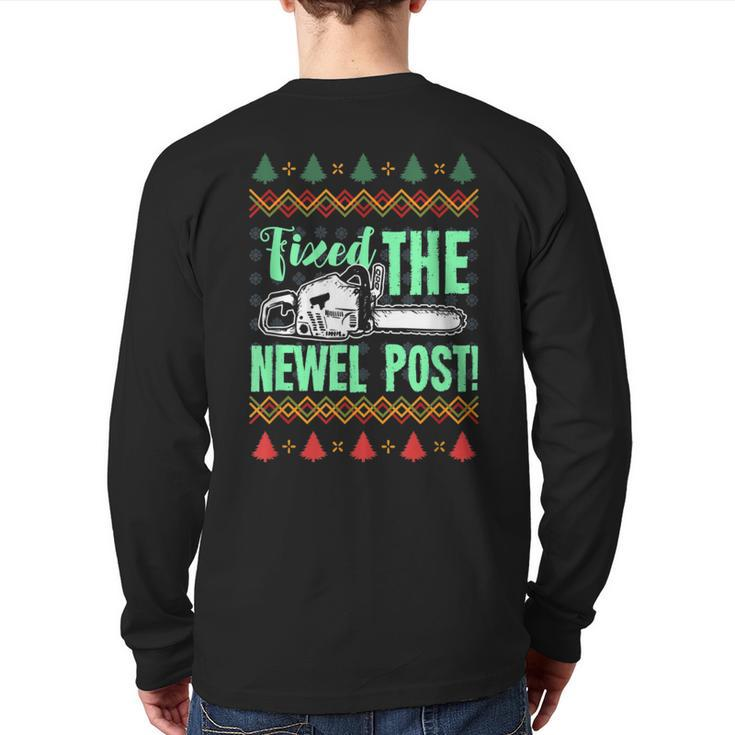 Fixed The Newel Post For A Christmas Party Back Print Long Sleeve T-shirt