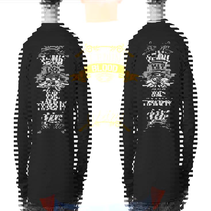Fleming Blood Runs Through My Veins Back Print Long Sleeve T-shirt