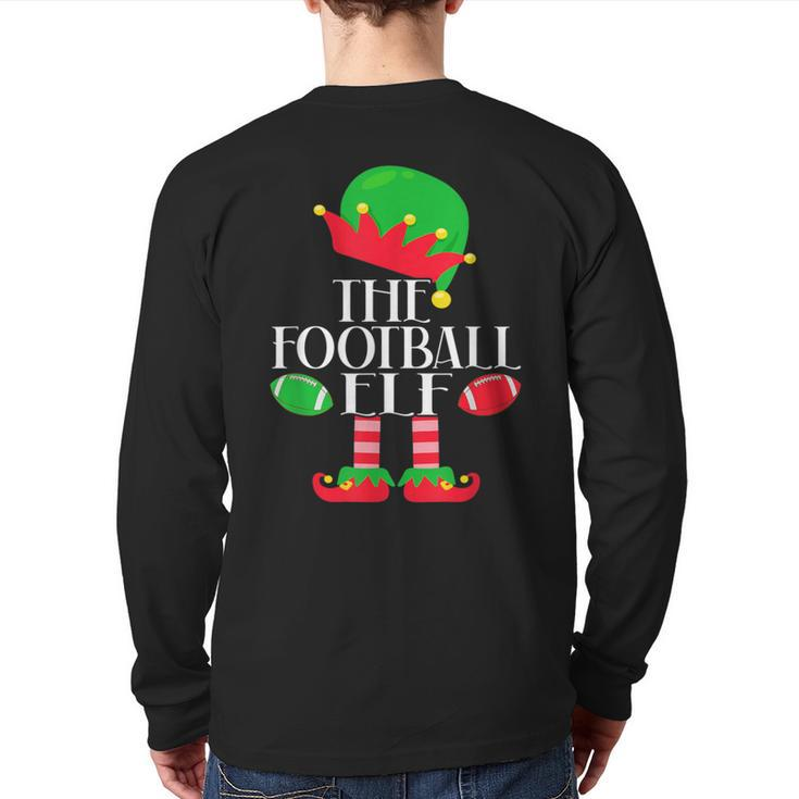 The Football Elf Christmas Party Pajama Costume Back Print Long Sleeve T-shirt