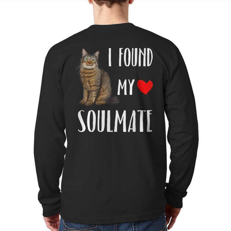 I Found My Soulmate Pixiebob Cat Lover Best Friend Back Print Long Sleeve T-shirt