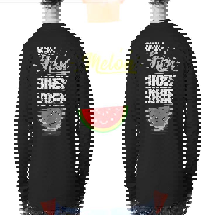 Bindery Worker Back Print Long Sleeve T-shirt