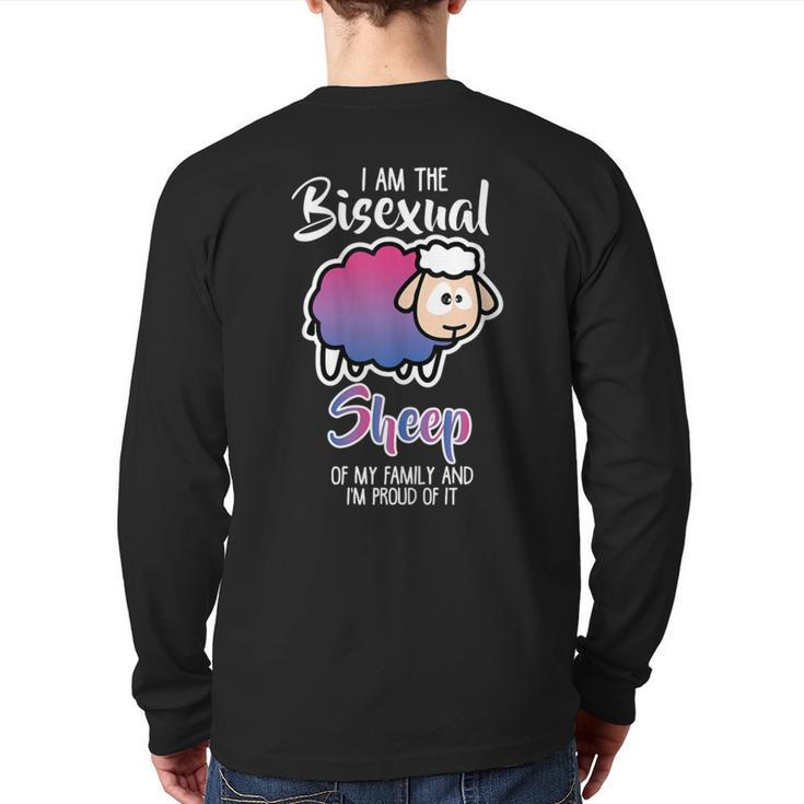 Bisexual Bi Pride Awareness Bisexual Sheep Back Print Long Sleeve T-shirt