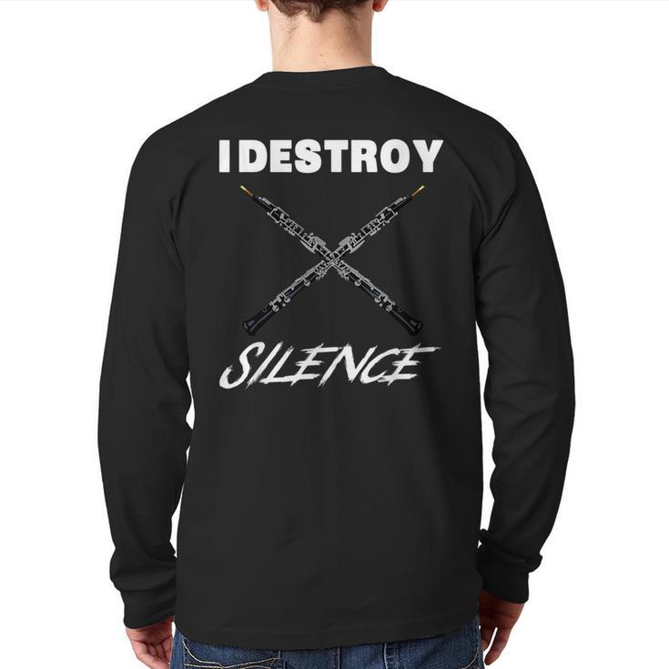 Cor Anglais I Destroy Silence New Year Back Print Long Sleeve T-shirt