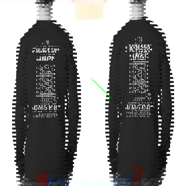Fundraising Manager Back Print Long Sleeve T-shirt