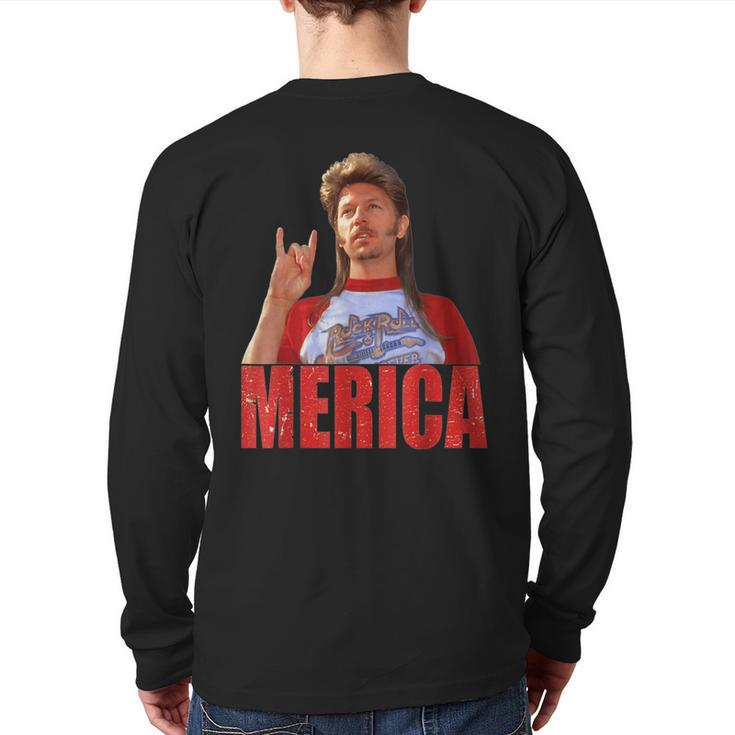 Joe Merica 4Th Of July Independence America Patriotic Back Print Long Sleeve T-shirt