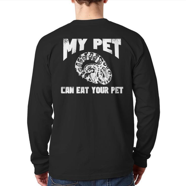 Pet Love Ball Python Snake Lovers Back Print Long Sleeve T-shirt