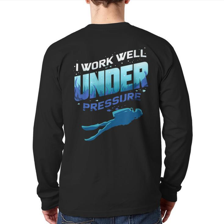 Scuba Diver For Underwater Quote Freediving Back Print Long Sleeve T-shirt