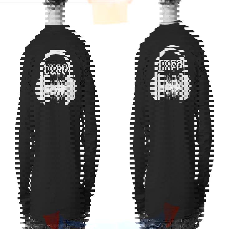 Futurepop Headphone Graphic Back Print Long Sleeve T-shirt