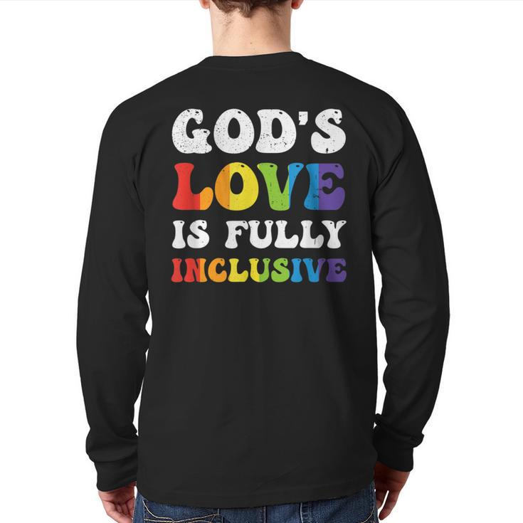God's Love Is Fully Inclusive Lgbt Quotes Gender Equality Back Print Long Sleeve T-shirt