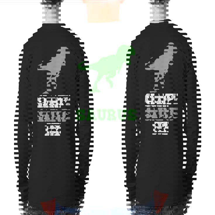 Grampy-Saurus Rex Dino Dinosaur Grampysaurus Back Print Long Sleeve T-shirt