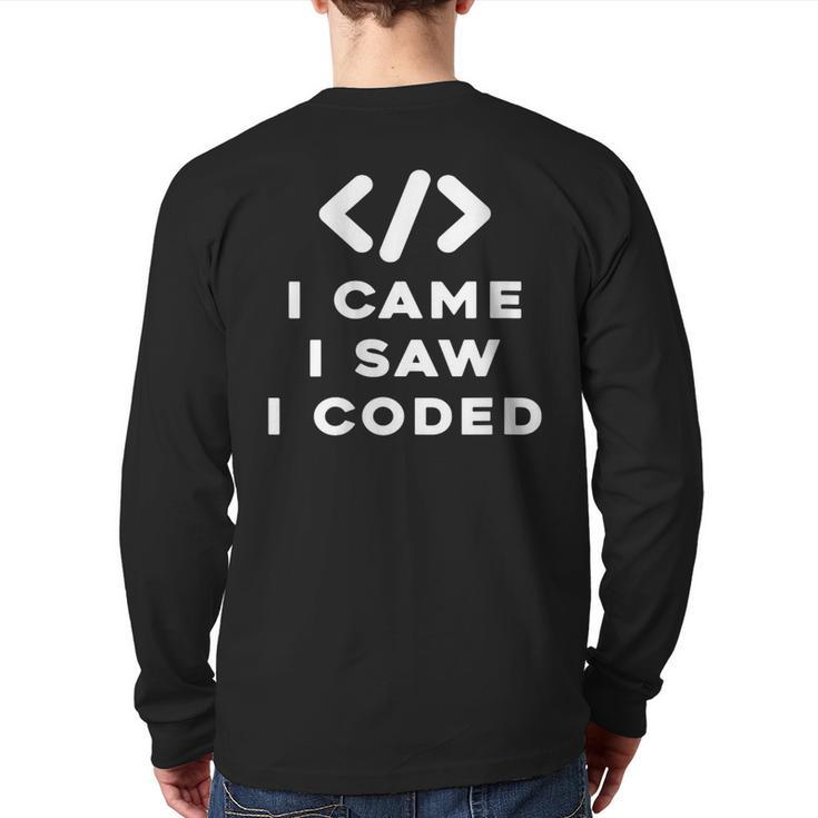 Growth Hacker Code Meme Quote Back Print Long Sleeve T-shirt