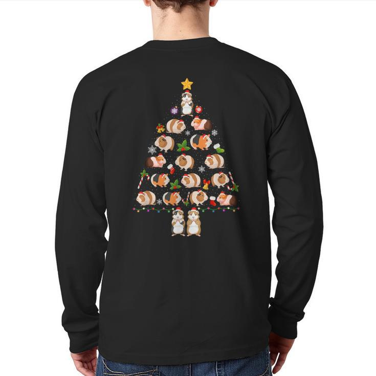 Guinea Pig Christmas Tree Ugly Christmas Sweater Back Print Long Sleeve T-shirt