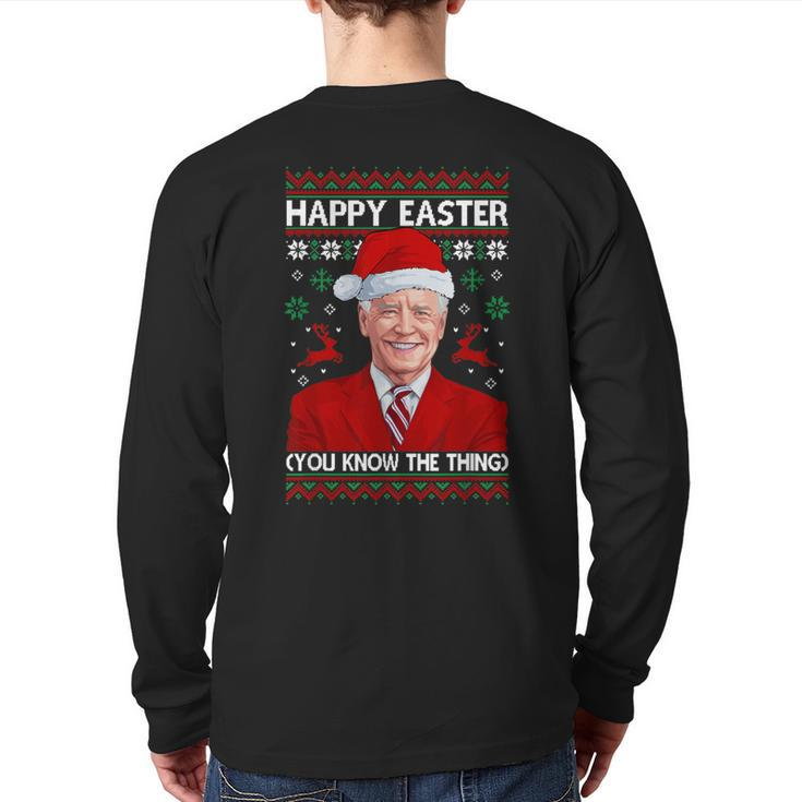 Guns Christmas Tree Come And Take It Biden Xmas Ugly Sweater Back Print Long Sleeve T-shirt