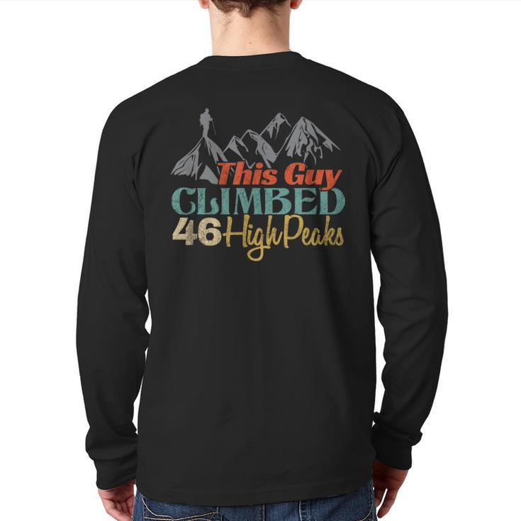 This Guy Climbed 46 High Peaks Back Print Long Sleeve T-shirt