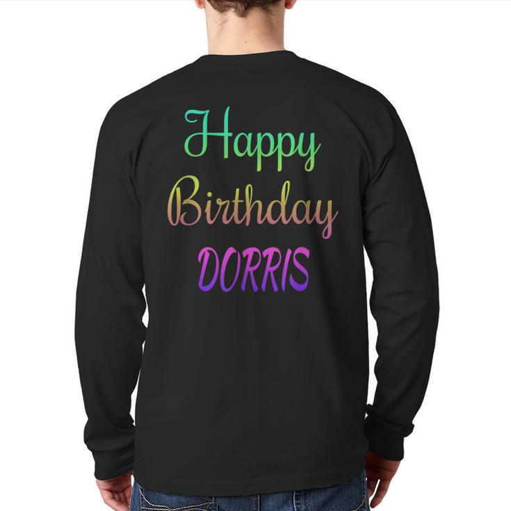 Happy Birthday Dorris Idea Back Print Long Sleeve T-shirt