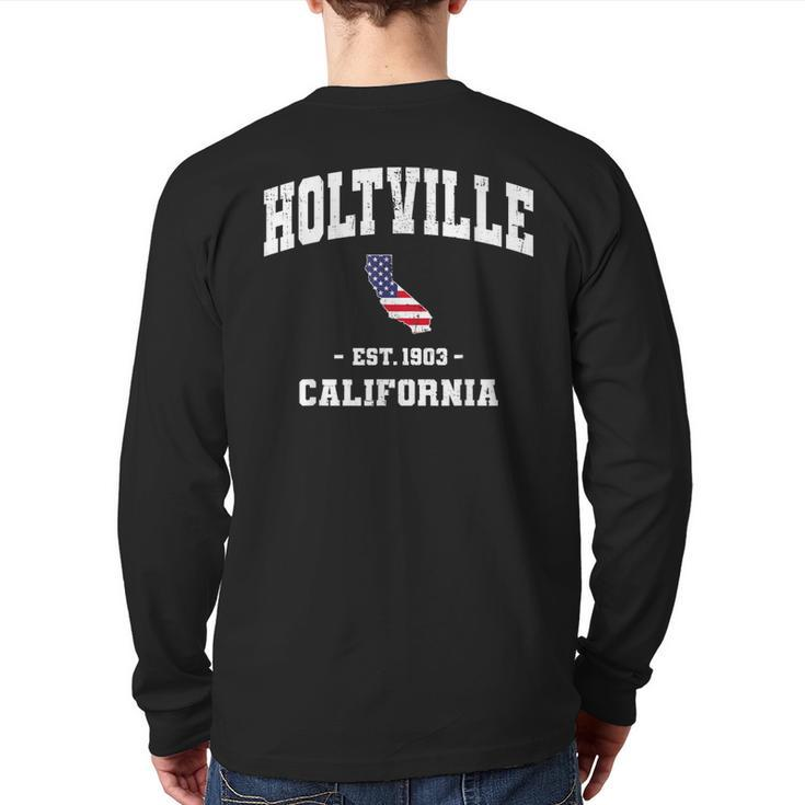 Holtville California Ca Vintage State Athletic Sports Back Print Long Sleeve T-shirt