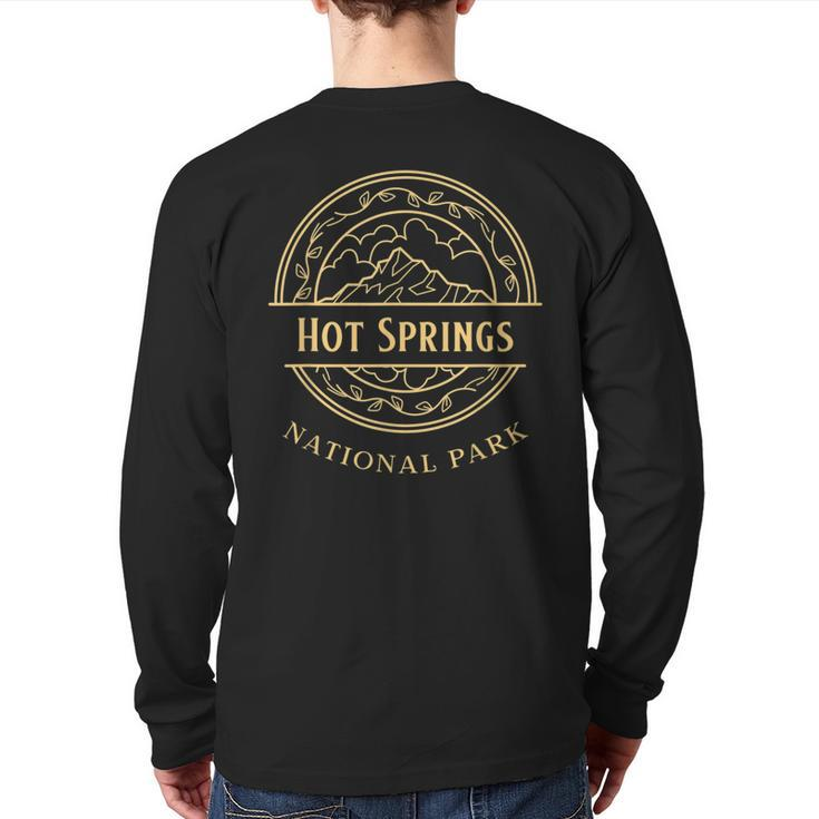 Hot Springs National Park Hiking & Camping Back Print Long Sleeve T-shirt