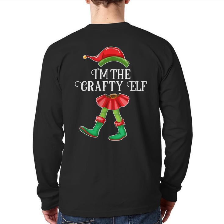 I'm The Crafty Elf Christmas Matching Family Group Back Print Long Sleeve T-shirt