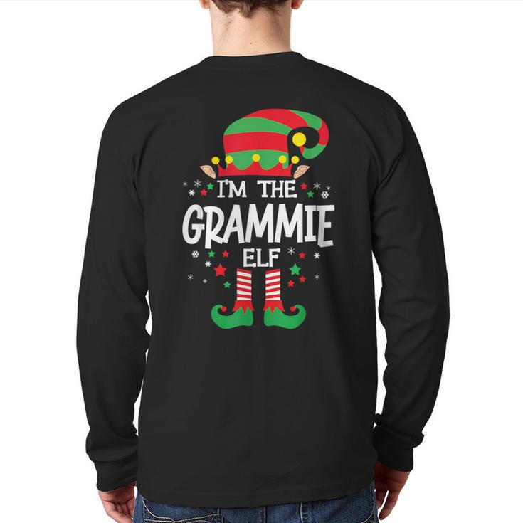 I'm The Grammie Elf Family Group Matching Christmas Pajama Back Print Long Sleeve T-shirt