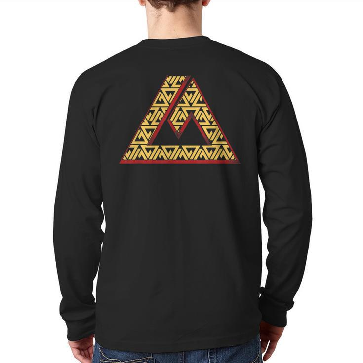 Jiu Jitsu Triangle Symbol Back Print Long Sleeve T-shirt