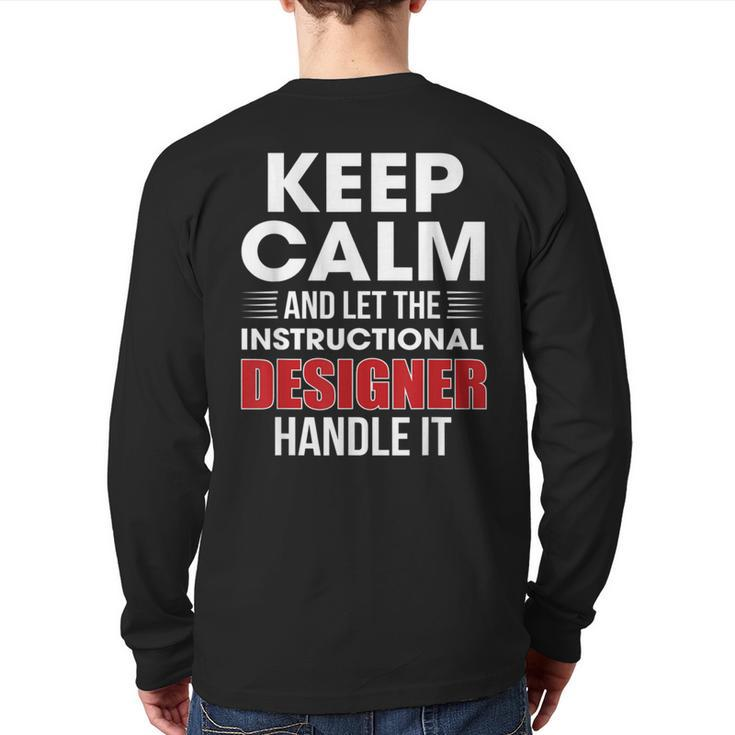 Keep Calm And Let The Instructional er Handle It Png Back Print Long Sleeve T-shirt