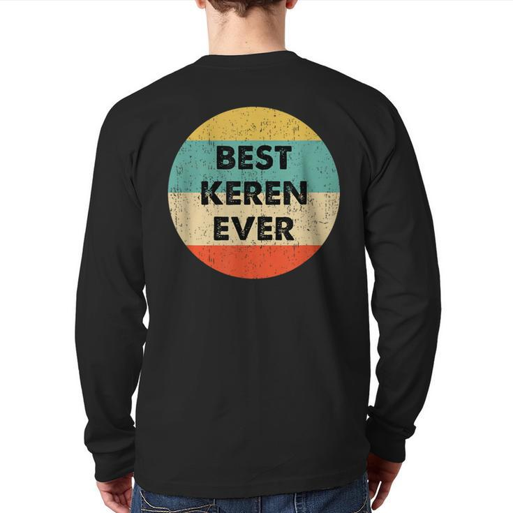 Keren Name Back Print Long Sleeve T-shirt