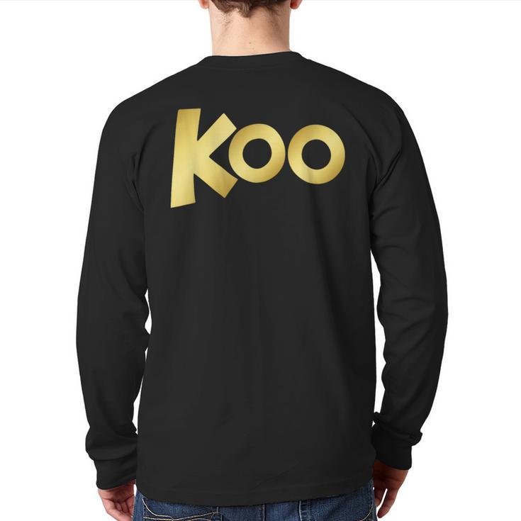 Koo Gold Lettering Koo Back Print Long Sleeve T-shirt