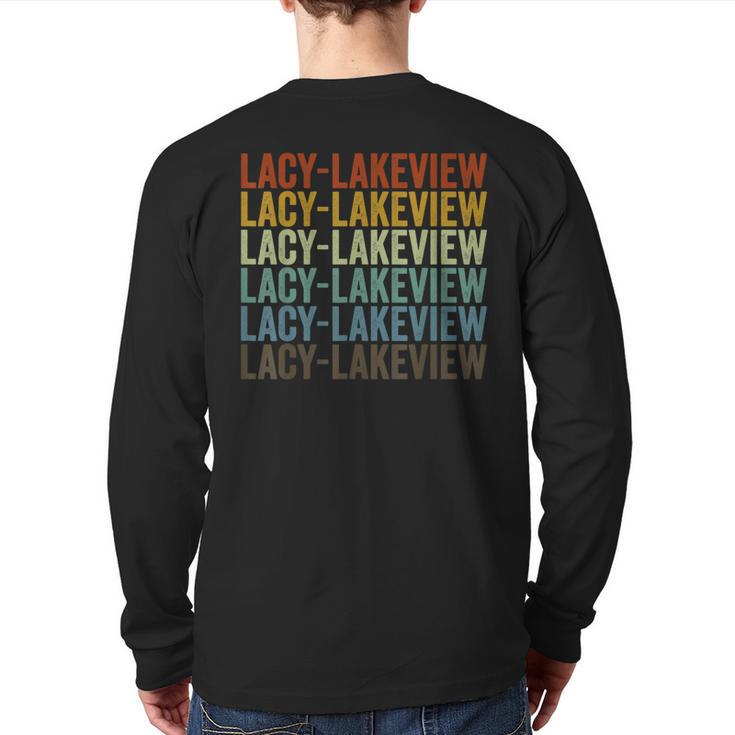 Lacy-Lakeview City Retro Back Print Long Sleeve T-shirt
