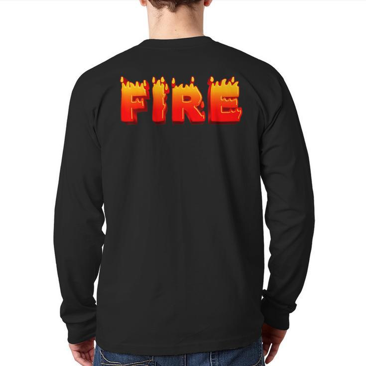 Last Minute Family Couples Halloween Fire And Ice Costumes Back Print Long Sleeve T-shirt