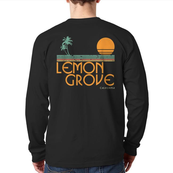 Lemon Grove California Back Print Long Sleeve T-shirt