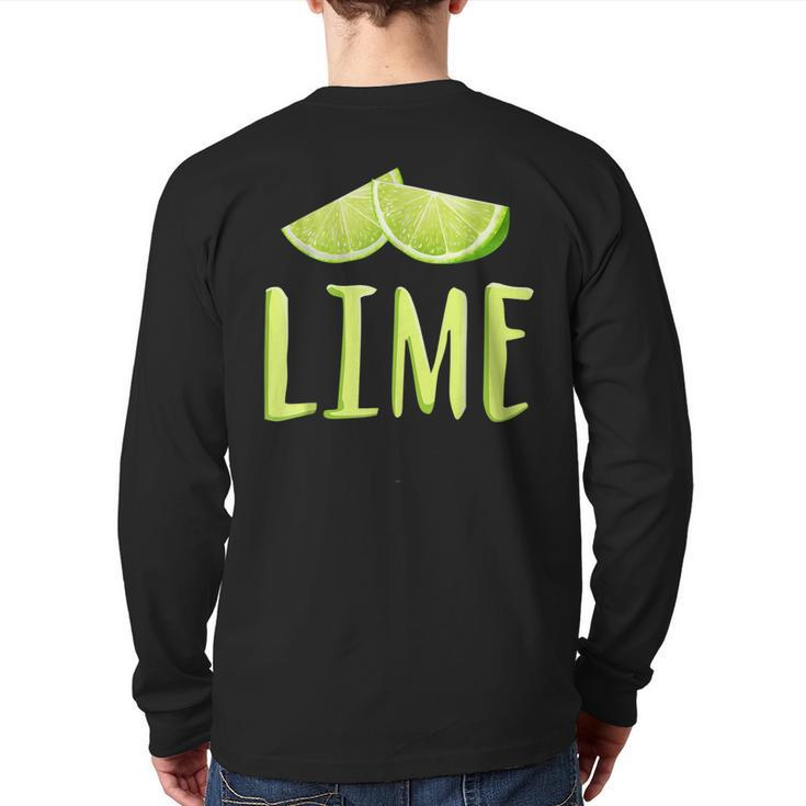 Lime Salt Tequila Halloween Costume Matching Group Back Print Long Sleeve T-shirt