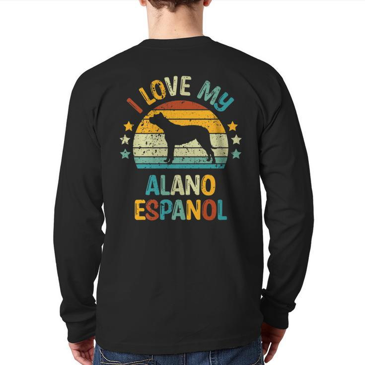 Love My Alano Espanol Or Spanish Bulldog Dog Back Print Long Sleeve T-shirt
