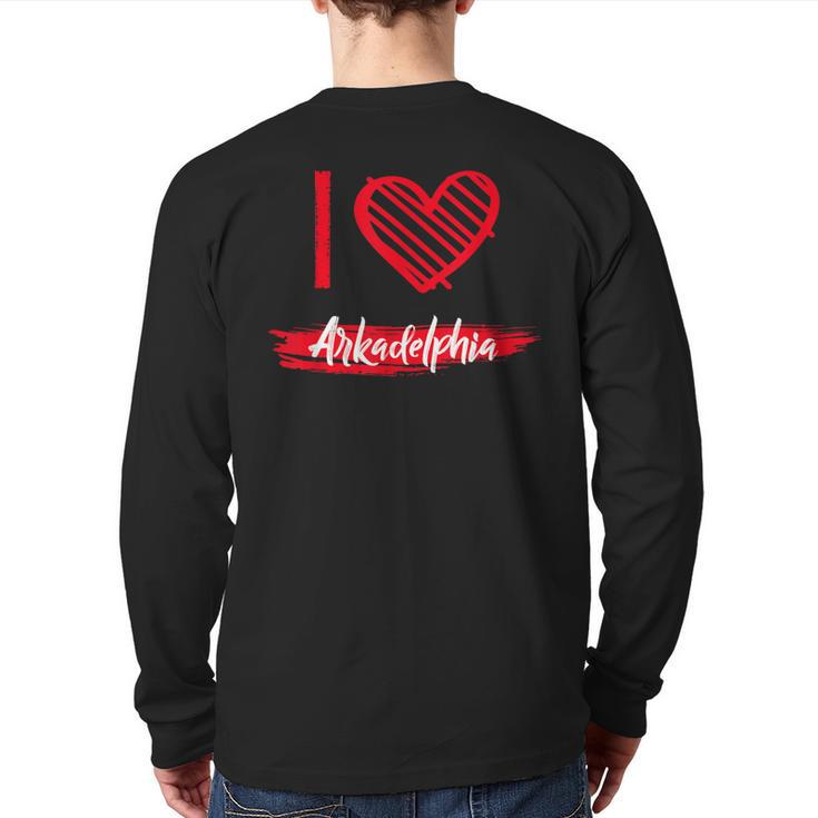 I Love Arkadelphia I Heart Arkadelphia Back Print Long Sleeve T-shirt