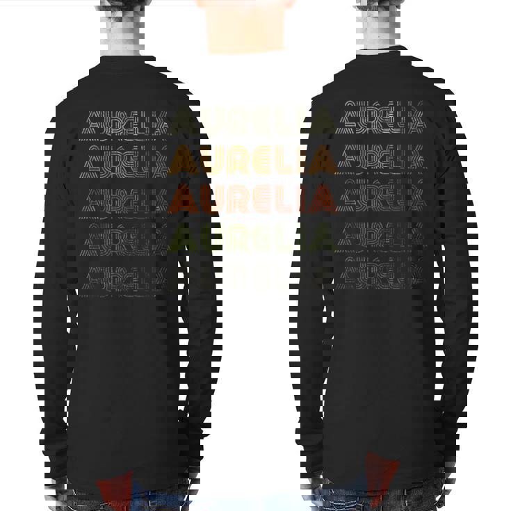 Love Heart Aurelia GrungeVintage Style Black Aurelia Back Print Long Sleeve T-shirt