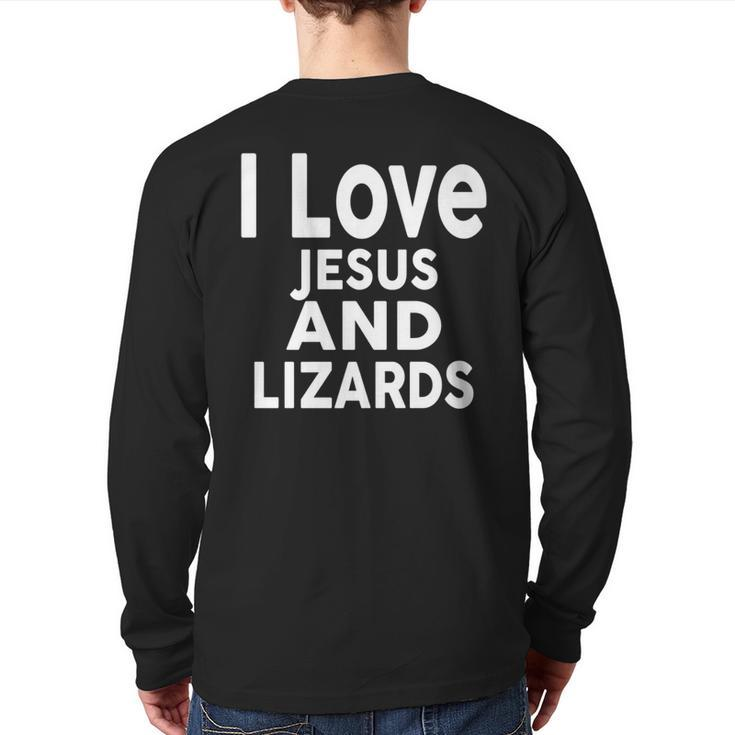 I Love Jesus And Lizards Lizard Back Print Long Sleeve T-shirt