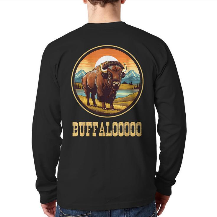 Lucky Buffalo Lucky Casino Slot Machine Back Print Long Sleeve T-shirt