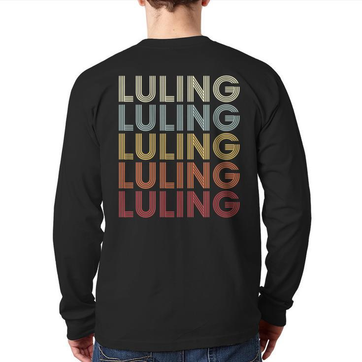 Luling Louisiana Luling La Retro Vintage Text Back Print Long Sleeve T-shirt