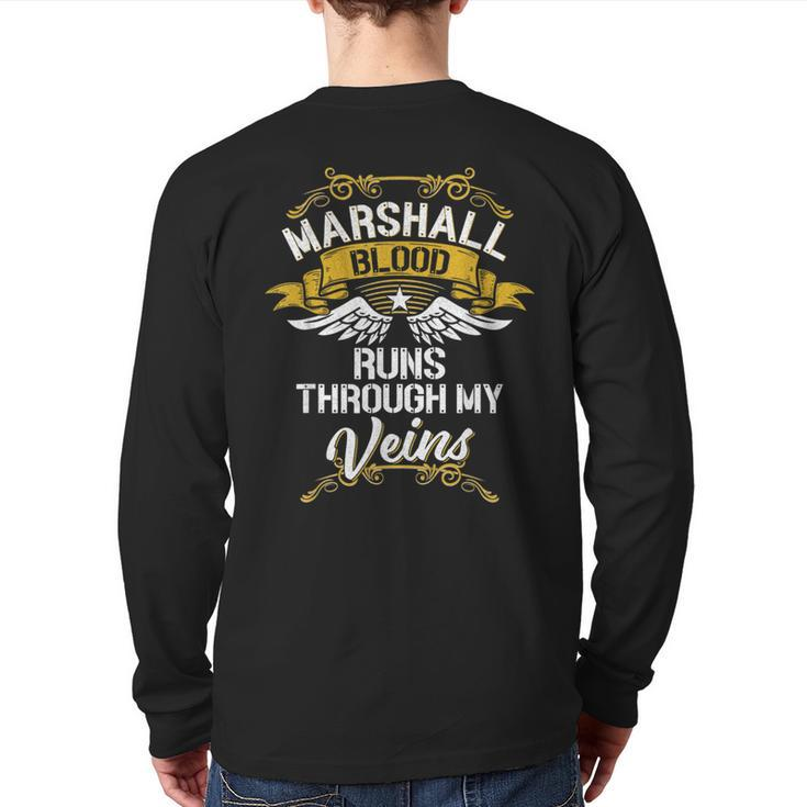 Marshall Blood Runs Through My Veins Back Print Long Sleeve T-shirt