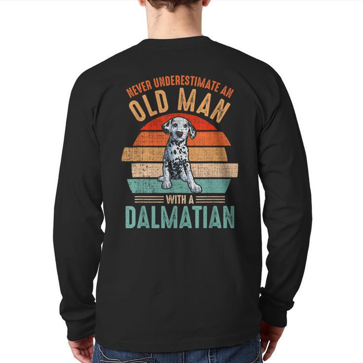 Mb Never Underestimate An Old Man With A Dalmatian Back Print Long Sleeve T-shirt