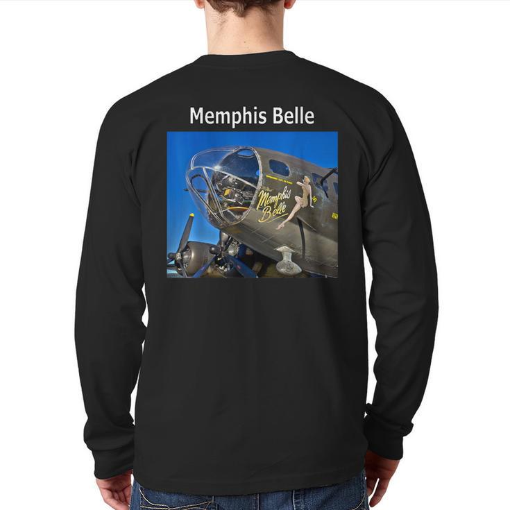 Memphis Belle B-17 Flying Fortress Heavy Bomber Back Print Long Sleeve T-shirt