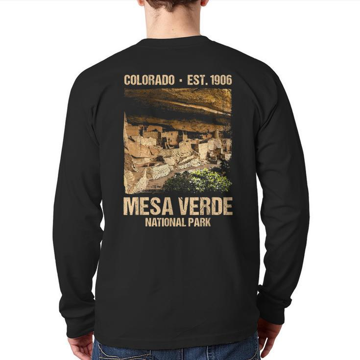 Mesa Verde Us National Park Colorado Back Print Long Sleeve T-shirt