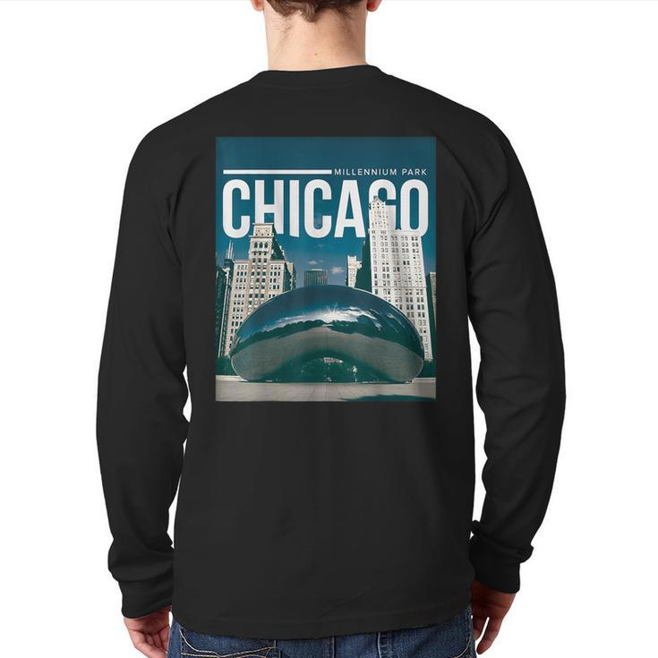 Millennium Park Bean May The Clout Be With Chicago Poster Back Print Long Sleeve T-shirt