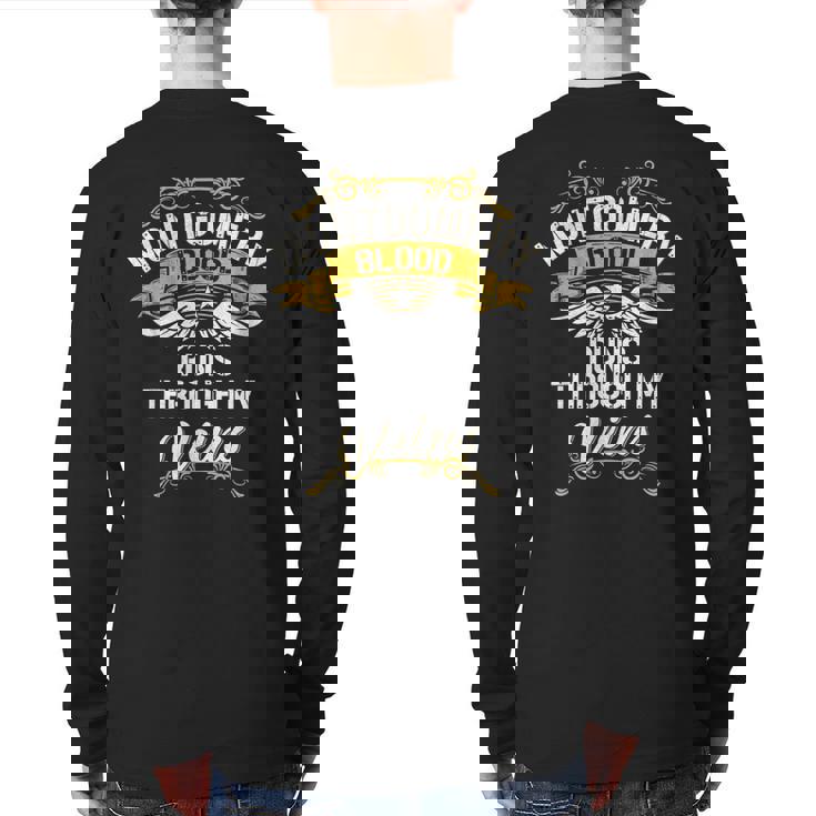 Montgomery Blood Runs Through My Veins Back Print Long Sleeve T-shirt