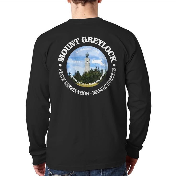 Mount Greylock Massachusetts 1898 Mountain State Park Back Print Long Sleeve T-shirt