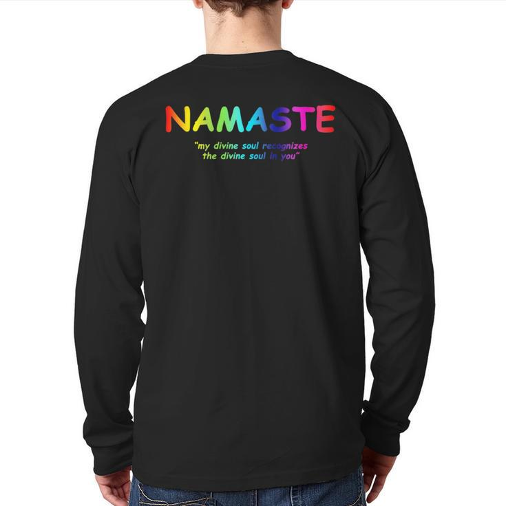 Namaste Personal Development Back Print Long Sleeve T-shirt