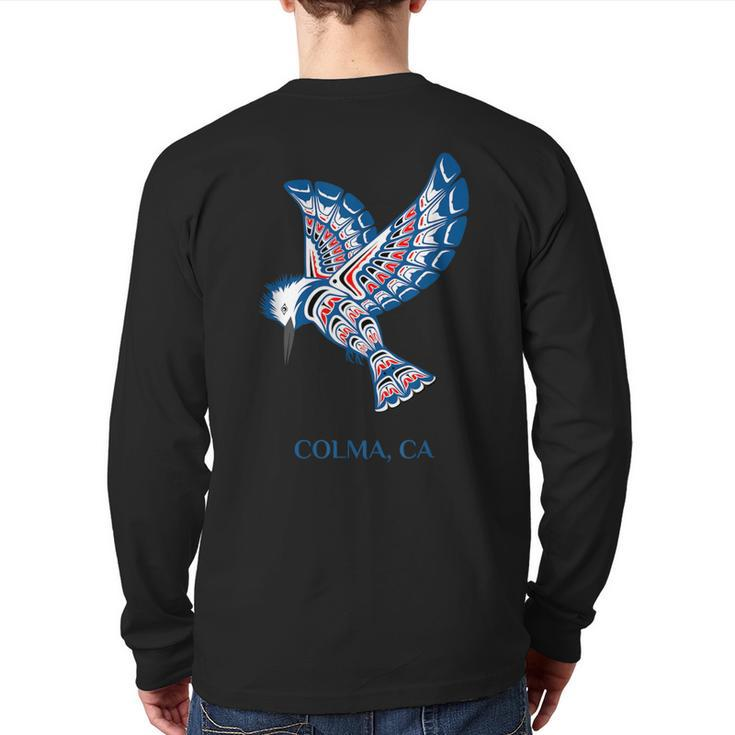 Native American Colma Kingfisher Bird California Back Print Long Sleeve T-shirt