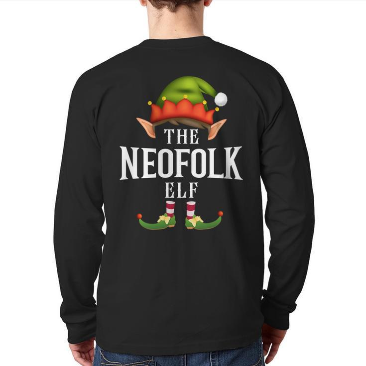 Neofolk Elf Group Christmas Pajama Party Back Print Long Sleeve T-shirt