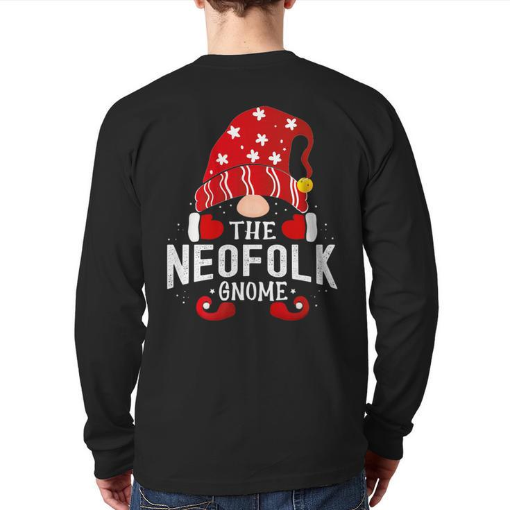 Neofolk Gnome Matching Christmas Pjs For Family Back Print Long Sleeve T-shirt
