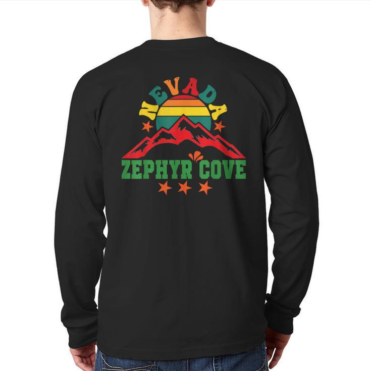 Nevada Vacation Zephyr Cove Nevada Mountain Hiking Souvenir Back Print Long Sleeve T-shirt